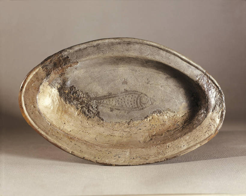 无人,横图,室内,白天,符号,历史,鱼类,古代,一个,盘子,摄影,单个,基督教,带领,美术工艺,海产,彩图