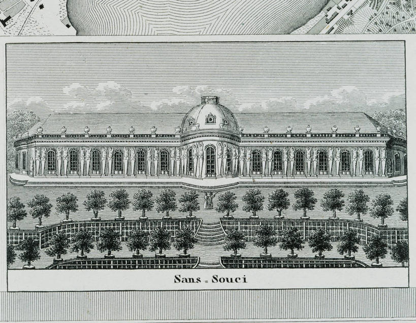 横图,插画,室外,白天,数码,科技,建筑,阴影,对称,艺术,网络,云,高光,几何,计算机图形,合成,图画,历史,画,树,英文字母,电脑合成图,数码合成图,合成图,圆顶建筑,漫画,德国文化,巴洛克风格,18世纪,写实,具体,具象,波茨坦,彩图