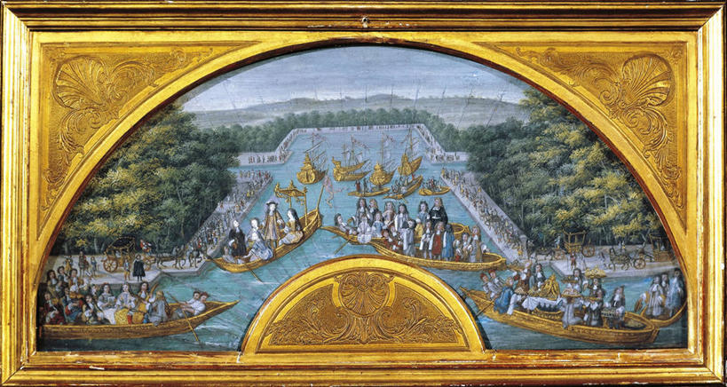 横图,俯视,室外,白天,聚会,绘画,船,相框,法国,艺术,池塘,地平线,拱门,辽阔,聚餐,地面,许多人,古典,文化,树,工艺品,品味,一群人,广阔,摄影,颜料,一望无际,运河,美术,高雅,延伸,法国文化,天地相交,美学,无边无际,一马平川,休闲活动,彩图,高角度拍摄,上流社会,金叶