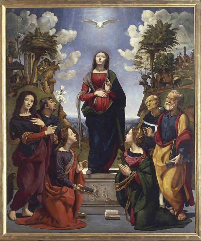 成年人,站,竖图,室外,白天,绘画,鸽子,书籍,艺术,鸟类,云,圣经,古典,文化,树,书本,工艺品,品味,宗教,美术,高雅,基督教,经书,美学,神迹,美术工艺,圣彼得,男人,女人,书,图书,跪着,彩图,耶经,神,鬼