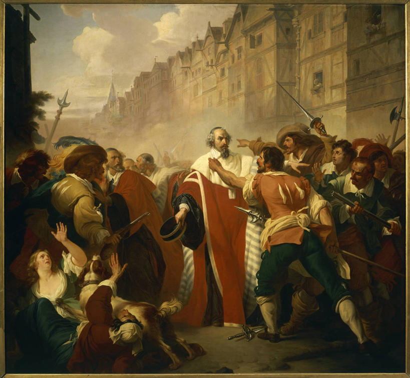 站,横图,室外,白天,绘画,城市,法国,巴黎,艺术,冲突,首都,古典,历史,文化,工艺品,品味,战争,美术,高雅,剑,打斗,进攻,群众,美学,叛逆,美术工艺,特鲁瓦,仰卧,彩图