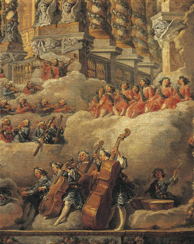 舞台,竖图,插画,室内,绘画,数码,科技,雕塑,表演,阴影,庆祝,艺术,网络,柱子,乐器,许多人,高光,几何,计算机图形,古典,音乐,合成,图画,历史,文化,古罗马,画,扮演,工艺品,品味,一群人,美术,电脑合成图,数码合成图,演出,高雅,合成图,手艺,漫画,演出服,18世纪,写实,具体,具象,美学,洛可可风格,表演台,彩图,管弦乐队,过去