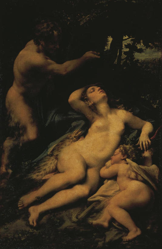 儿童,成年人,裸体,三个人,站,躺,竖图,室外,神话,文艺复兴,古罗马,黄昏,休息,宗教,爱神,丘比特,古希腊,古代文明,男孩,男人,女人,闭着眼睛,睡觉,彩图