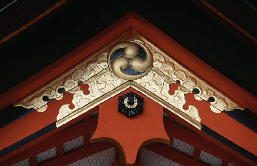 无人,横图,室外,特写,建筑,狮子,日本,亚洲,节日,日本文化,屋顶,文化,红色,祈祷,健康,许愿,摄影,宗教,信仰,京都府,纪念,神道,祈求,东亚,本州,本州岛,日本国,近畿地方,近畿,神道教,式样,平安,彩图