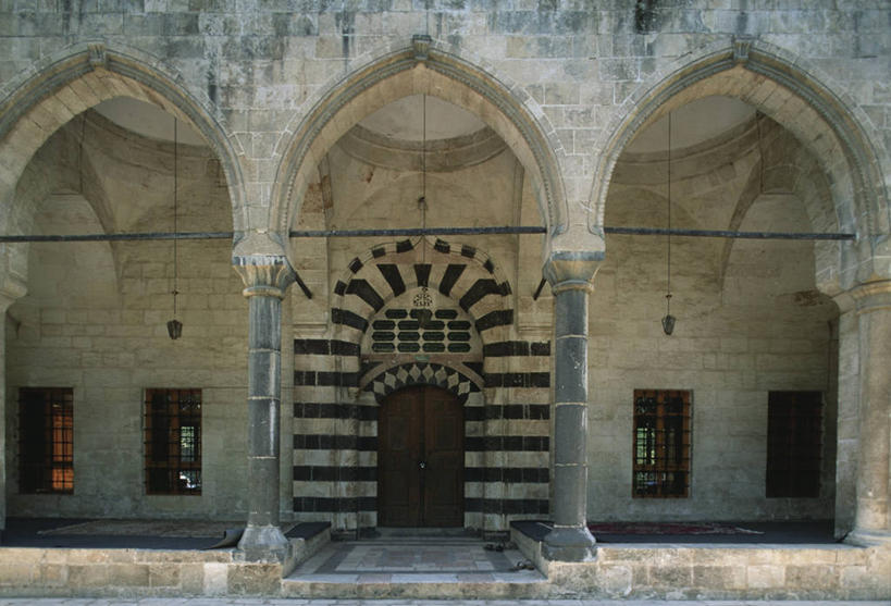 无人,横图,室外,白天,正面,建筑,欧洲,柱子,拱门,石墙,摄影,宗教,伊斯兰教,清真寺,灵性,彩图