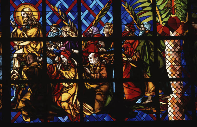 无人,站,握手,横图,室内,白天,光晕,标志,符号,首都,拿着,历史,标识,祈祷,摄影,宗教,基督,基督教,抵达,天主教,耶稣,棕榈叶,救世主,性别符号,基利斯督,弥赛亚,默西亚,彩色玻璃,美术工艺,搀手,跪着,拉手,手拉手,手握手,彩图,男性符号