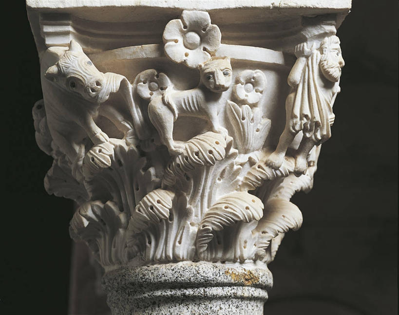 无人,教堂,横图,室内,特写,白天,雕塑,意大利,摄影,罗马式,坎帕尼亚,美术工艺,拉韦洛,彩图,柱头,浅浮雕