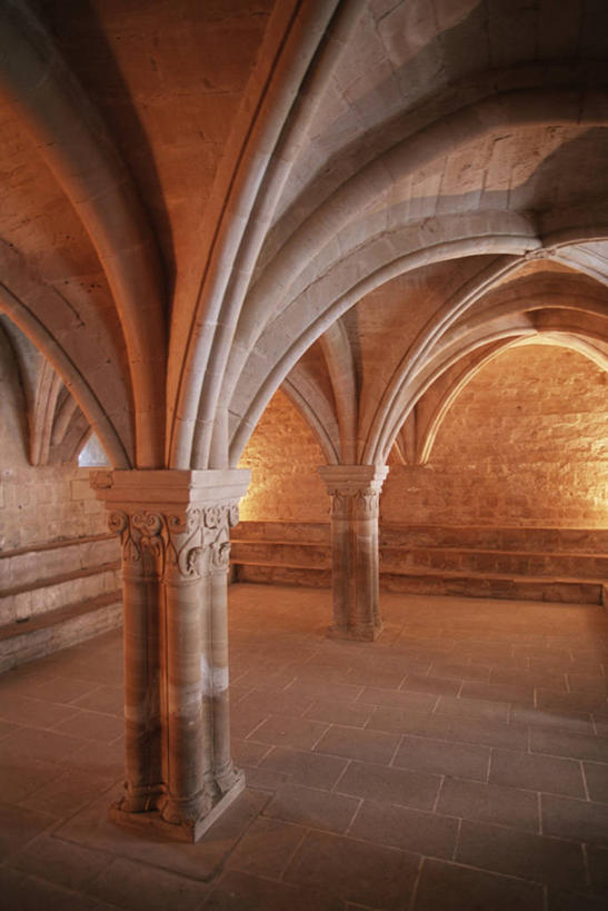 无人,竖图,室内,建筑,法国,柱子,拱门,摄影,基督教,普罗旺斯,塞南克修道院,西多会修道院,彩图