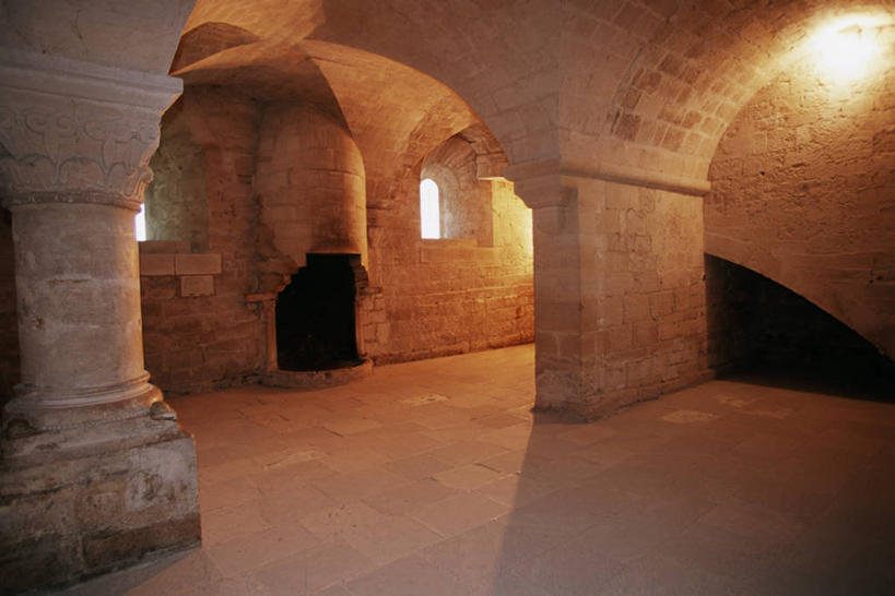 无人,横图,室内,白天,建筑,法国,柱子,摄影,基督教,普罗旺斯,修院,塞南克修道院,西多会修道院,彩图