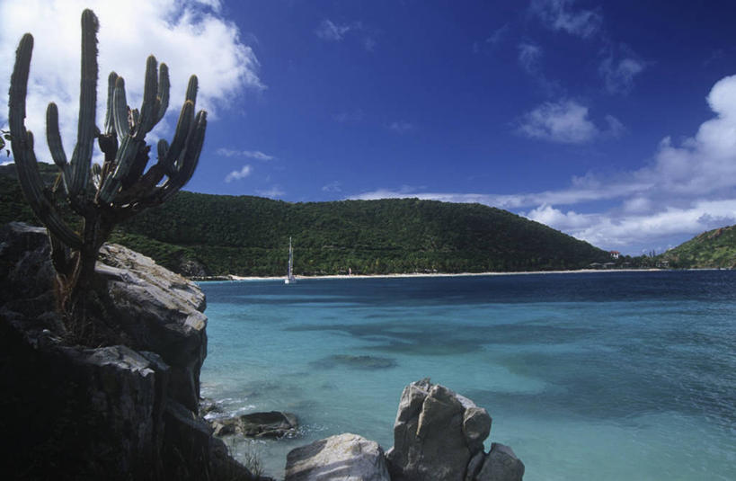 无人,横图,室外,白天,度假,海洋,山,仙人掌,地平线,海岸线,河岸,辽阔,地面,风景,广阔,摄影,生长,宁静,一望无际,气候,热带气候,延伸,英属维京群岛,天地相交,无边无际,一马平川,岩石,彩图,忍耐力