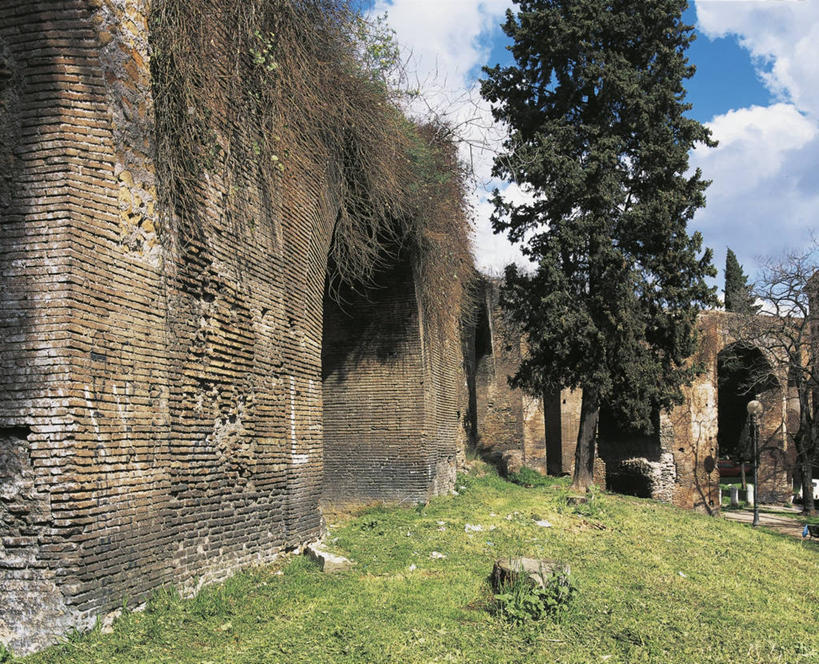 无人,横图,室外,白天,城市,建筑,意大利,拱门,沟渠,首都,历史,古罗马,废墟,树,摄影,考古学,意大利文化,拉奇奥,古代文明,彩图,过去
