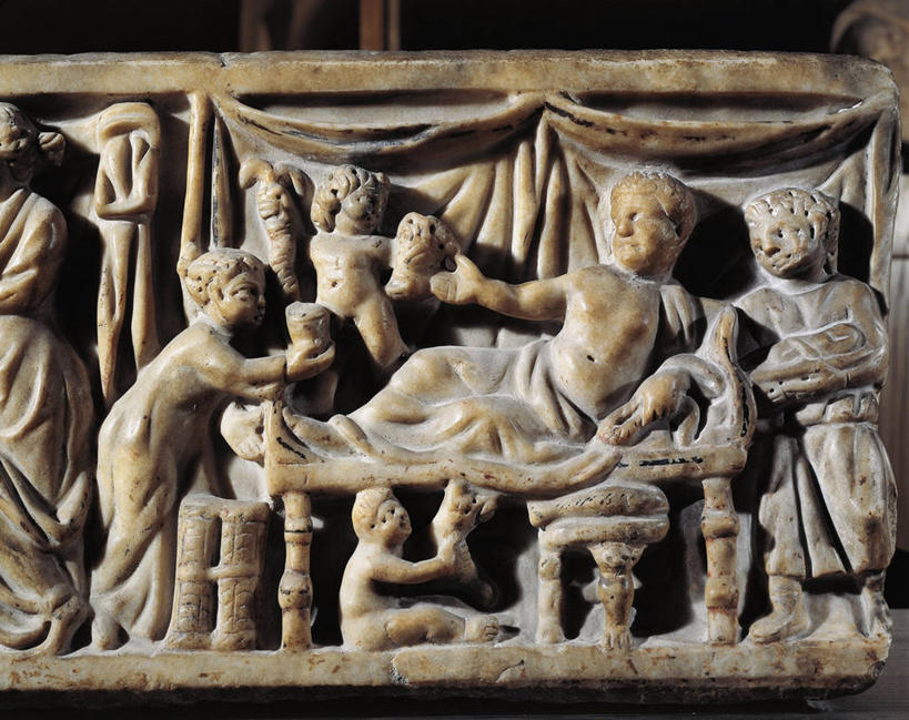 无人,家庭,父亲,躺,横图,室内,雕塑,标志,长袍,符号,标识,古罗马,古代,摄影,侧卧,石棺,尊敬,性别符号,美术工艺,男性,彩图,浅浮雕,男性符号