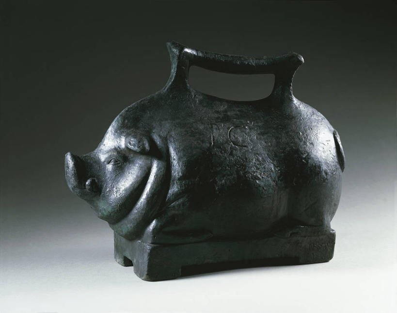 无人,横图,猪,古罗马,古代,一个,把手,摄影,单个,测量工具,带领,意大利文化,青铜,庞贝,美术工艺,彩图,影棚拍摄