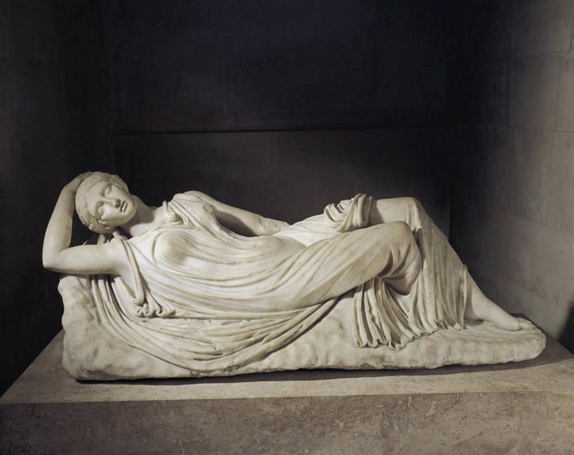 无人,横图,室内,雕塑,长袍,雕像,大理石,古代,摄影,侧卧,希腊神话,古代文明,美术工艺,阿里阿德涅,睡觉,彩图,过去