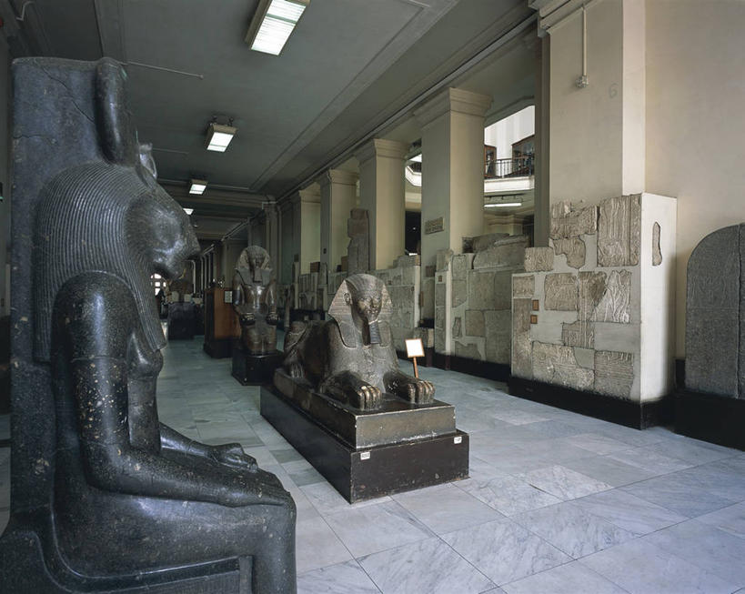 无人,博物馆,横图,室内,白天,雕塑,埃及,开罗,艺术,标志,雕像,符号,首都,历史,标识,古代,摄影,考古学,中东,手艺,性别符号,斯芬克斯,古埃及文明,古代文明,美术工艺,埃及开罗博物馆,彩图,男性符号,过去