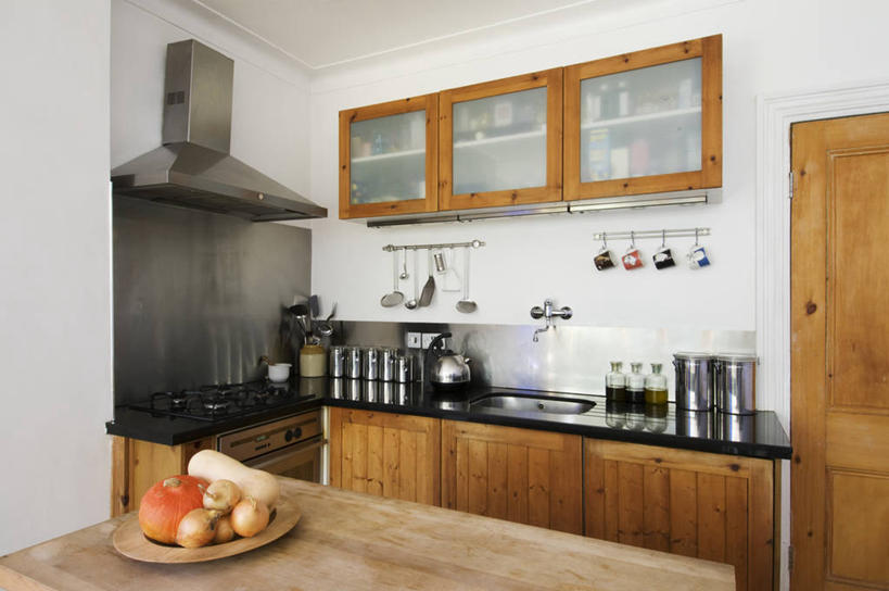 无人,横图,室内,白天,厨房,桌子,不锈钢,测量,木制,首都,现代,英格兰,摄影,彩图