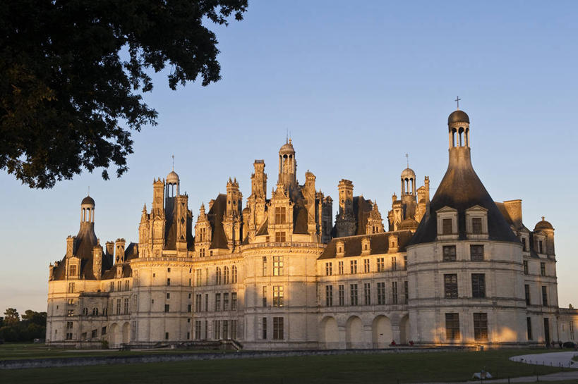 无人,家,横图,室外,白天,正面,旅游,度假,草地,草坪,名胜古迹,植物,标志建筑,地标,建筑,法国,欧洲,阴影,遗迹,光线,影子,堡垒,城堡,房屋,屋子,公寓,古迹,文物,娱乐,建设,古建筑,洋房,楼房,住宅,草,树,树木,蓝色,绿色,蓝天,天空,阳光,自然,天,享受,休闲,旅游胜地,放松,生长,晴朗,成长,西欧,要塞,法兰西,古文明,万里无云,法兰西共和国,法兰西第五共和国,设防,卢瓦尔.谢尔省,中央大区,香博堡,晴空,晴空万里,彩图,房子,香波尔城堡