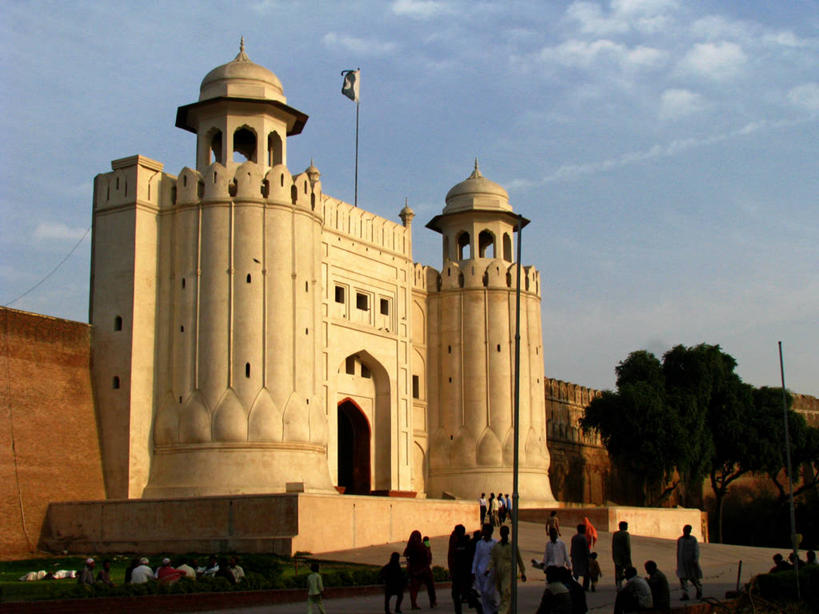 横图,室外,白天,建筑,巴基斯坦,塔,城墙,摄影,要塞,旁遮普,拉合尔,彩图