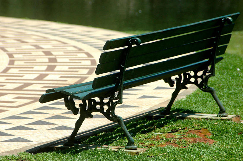 无人,公园,横图,室外,白天,草坪,椅子,巴西,长椅,小路,草,摄影,圣保罗,彩图