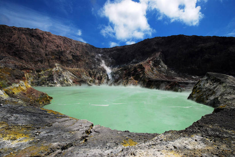 无人,横图,室外,白天,火山,美景,新西兰,火山口,景观,风景,自然,景色,摄影,自然风光,死水,活火山,岩石,彩图