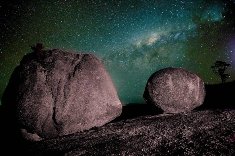 无人,横图,室外,夜晚,星星,两个,摄影,花岗岩,天文学,昆士兰州,岩石,彩图