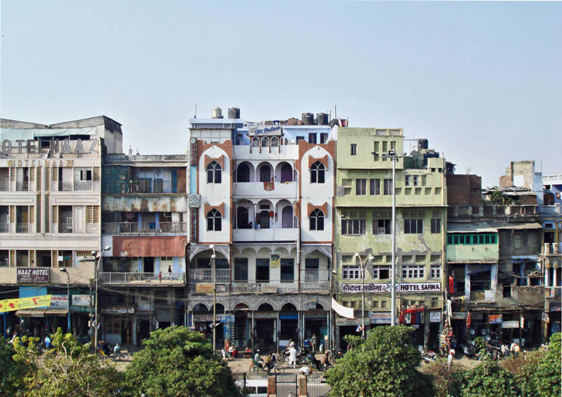 横图,室外,白天,建筑,街道,印度,公寓,树,摄影,市区,德里,彩图