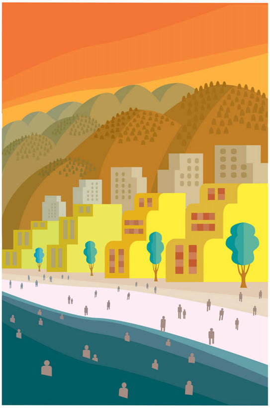 竖图,插画,室外,白天,旅游,度假,数码,科技,海洋,山,酒店,墨西哥,阴影,网络,地平线,辽阔,地面,高光,几何,计算机图形,合成,图画,娱乐,画,树,享受,休闲,广阔,放松,摄影,一望无际,电脑合成图,数码合成图,合成图,拉丁美洲,延伸,漫画,天地相交,写实,具体,具象,索诺拉州,无边无际,一马平川,海滩,彩图