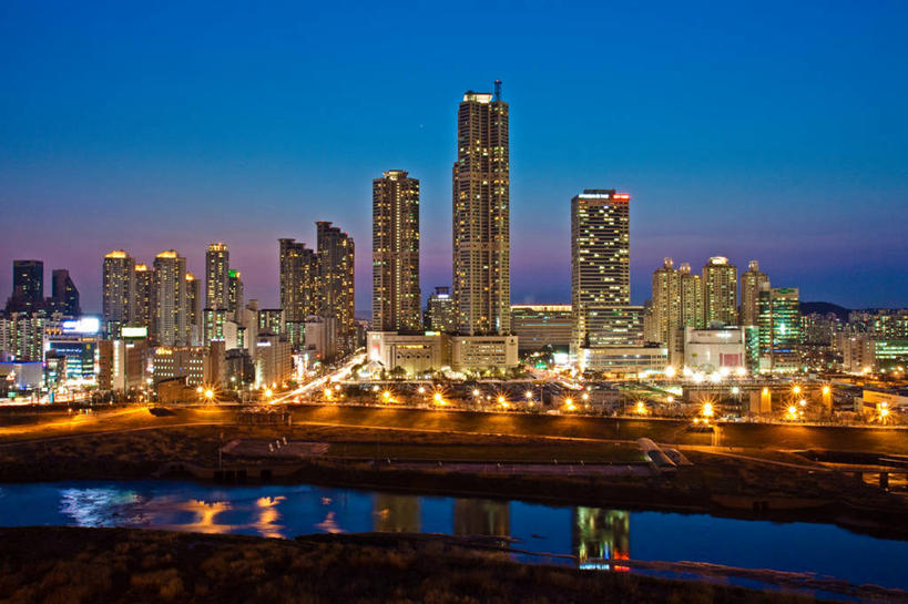 无人,横图,室外,河流,天际线,建筑,摩天大楼,首尔,韩国,反射,首都,现代,黄昏,摄影,照亮,市区,彩图