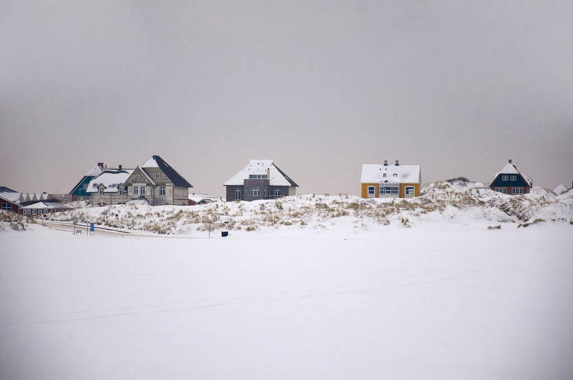 无人,横图,室外,白天,雪,多云,丹麦,房屋,冬天,寒冷,摄影,宁静,海滩,彩图