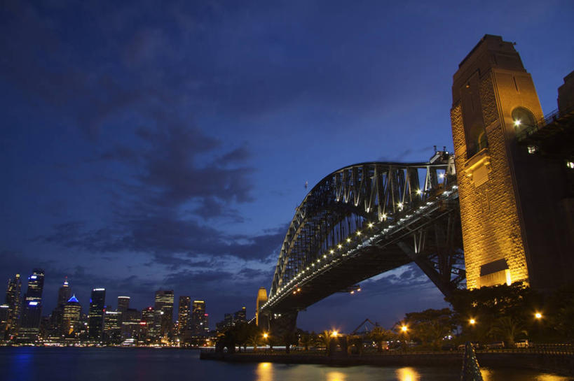 无人,横图,室外,长时间曝光,仰视,河流,天际线,建筑,路灯,摩天大楼,澳大利亚,桥,黄昏,摄影,照亮,大洋洲,悉尼,澳洲,市区,悉尼港,南方大陆,首府,澳大利亚联邦,雪梨,新州,新南威尔士,新南威尔士州,杰克逊港,彩图,低角度拍摄,悉尼港桥