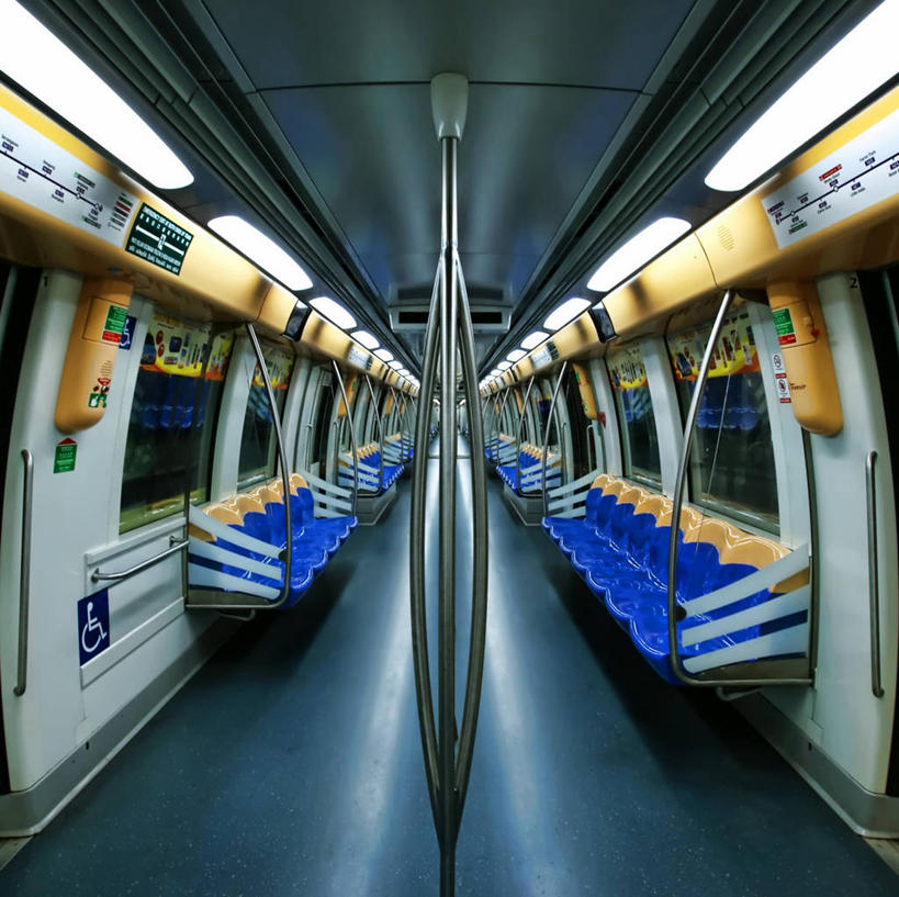 无人,横图,消失点,旅途,新加坡,对称,联系,干净,现代,摄影,照亮,车座,彩图,旅行