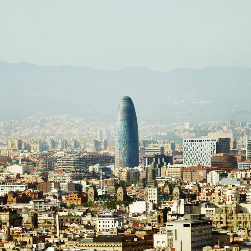 无人,方图,俯视,室外,白天,天际线,建筑,摩天大楼,西班牙,巴塞罗那,首都,摄影,阿格巴塔,彩图,高角度拍摄