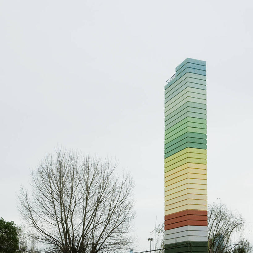 无人,方图,室外,白天,建筑,雕塑,西班牙,巴塞罗那,条纹,艺术,塔,摄影,块状,纪念,留念,怀念,彩图