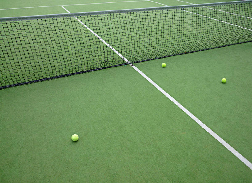 无人,横图,俯视,室外,白天,网球,英国,线条,球场,首都,绿色,四个,摄影,网球网,网球运动,休闲活动,彩图,高角度拍摄