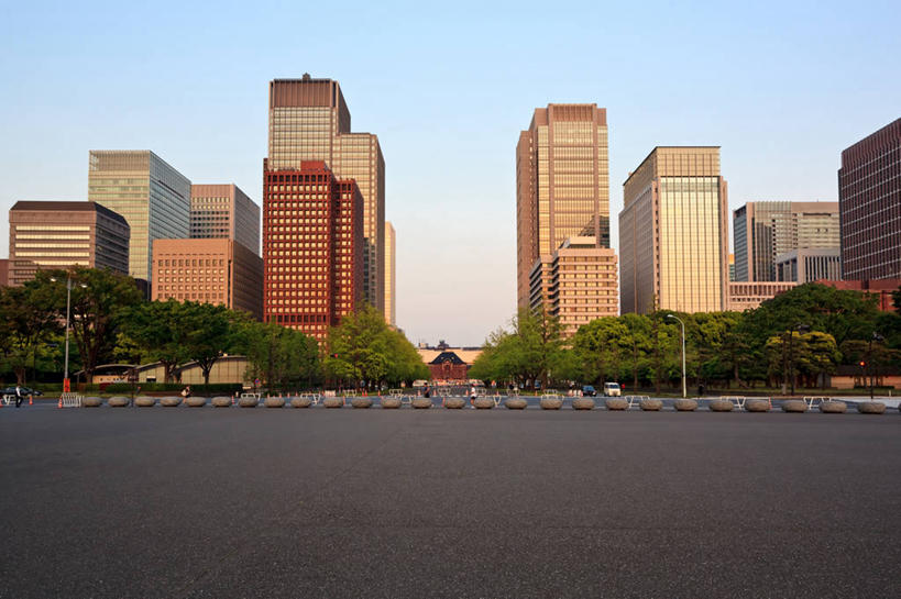 无人,横图,室外,白天,天际线,建筑,摩天大楼,东京,日本,日本文化,首都,摄影,市区,万里无云,丸之内,金融区,彩图