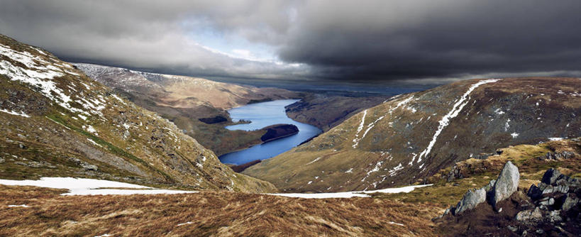 无人,横图,全景,室外,白天,湖,山,英国,地形,乌云,风景,摄影,宁静,坎布里亚,彩图