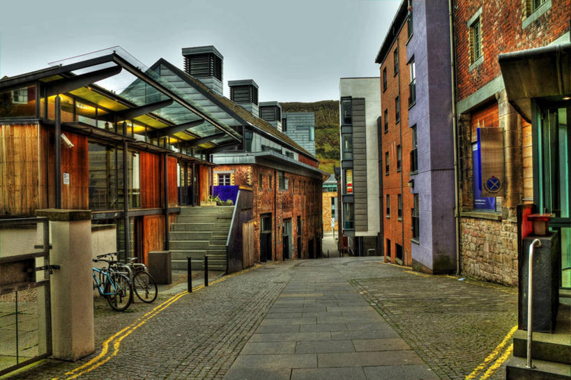 无人,图书馆,横图,室外,白天,建筑,自行车,英国,首都,教育,天空,摄影,爱丁堡,中洛锡安,彩图