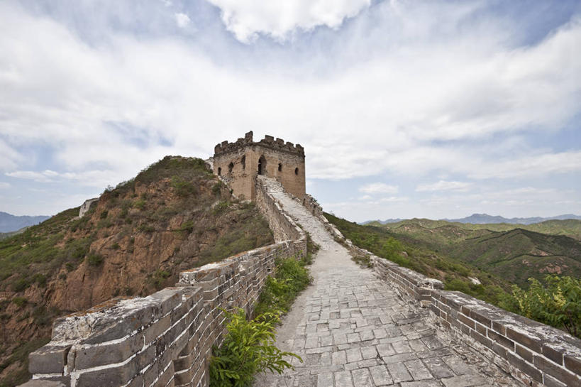 无人,横图,室外,白天,山,建筑,长城,云,历史,城墙,天空,摄影,保护,中国文化,彩图