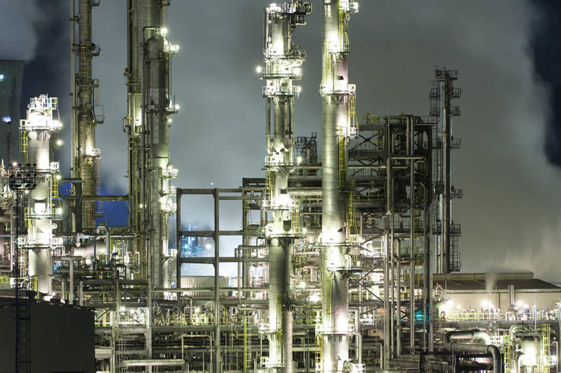 无人,工厂,横图,室外,夜晚,化工厂,烟囱,建筑,英国,蒸汽,苏格兰,炼油厂,工业,摄影,能源,照亮,石油工业,彩图,制造厂,生产工厂