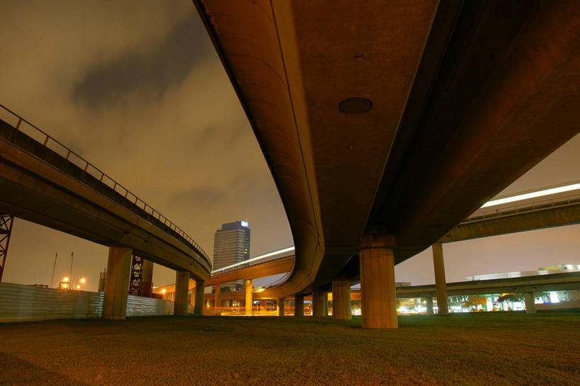 无人,横图,室外,夜晚,建筑,立交桥,新加坡,云,桥,联系,天空,运输,摄影,支撑,照亮,彩图