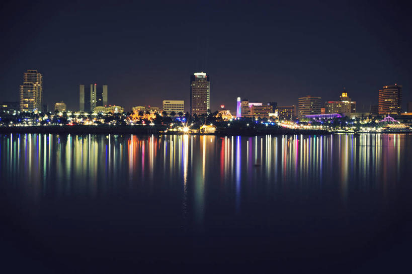 无人,码头,横图,室外,夜晚,度假,美景,天际线,城市风光,城市,港口,建筑,美国,反射,景观,娱乐,天空,享受,休闲,景色,放松,摄影,宁静,加利福尼亚,长滩,彩图,摆渡口,埠头,渡口,渡头,港湾,海港,货运码头,口岸,商港