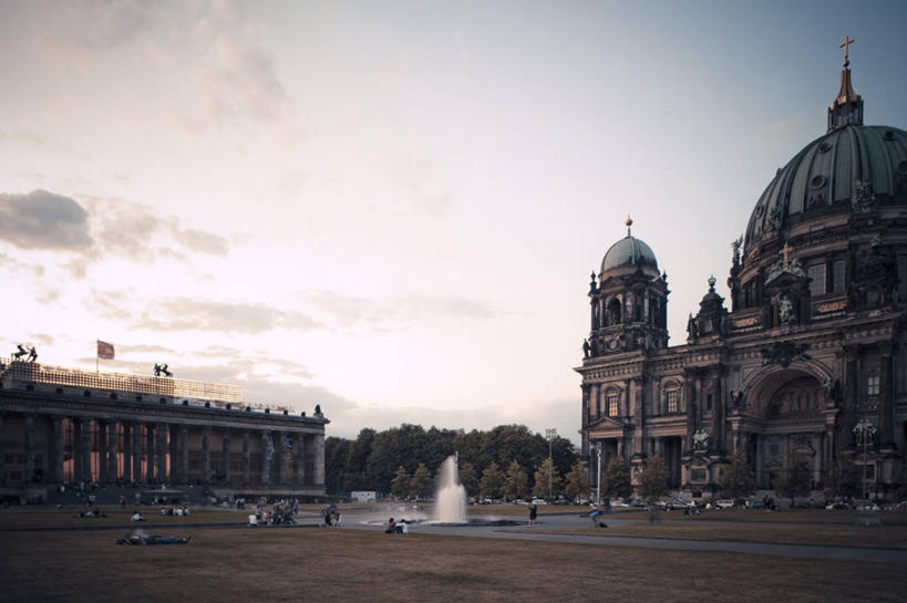博物馆,横图,室外,日出,城市,建筑,喷泉,德国,雕像,云,首都,历史,柏林,柏林大教堂,天空,地标建筑,摄影,宗教,基督教,圆顶建筑,德国文化,彩图,东柏林