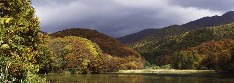 无人,横图,全景,室外,白天,海洋,美景,山,植物,日本,日本文化,反射,景观,乌云,云,天气,风景,天空,自然,景色,摄影,宁静,国家公园,自然风光,福岛县,彩图