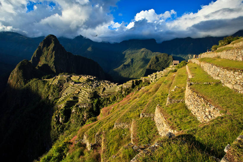 无人,横图,室外,白天,建筑,秘鲁,云,历史,废墟,风景,自然,摄影,山脊,马丘比丘,古代文明,彩图,过去