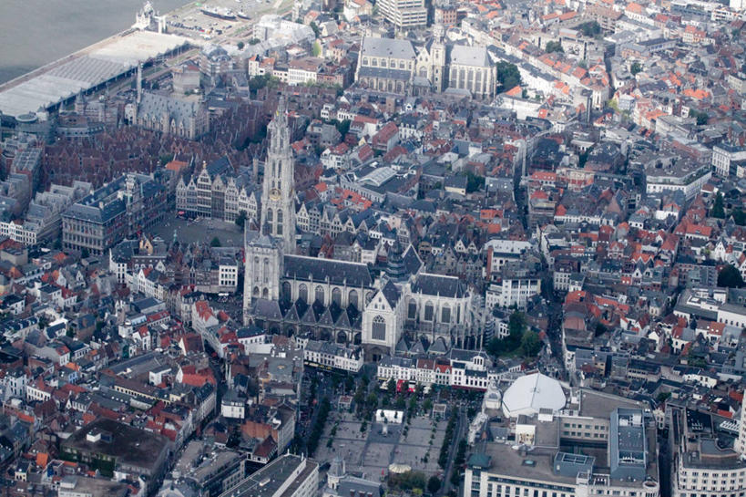 无人,横图,俯视,航拍,室外,白天,度假,美景,城市风光,城市,建筑,比利时,景观,古城,娱乐,享受,休闲,景色,放松,摄影,鸟瞰,发展,安特卫普,彩图,高角度拍摄,旅行