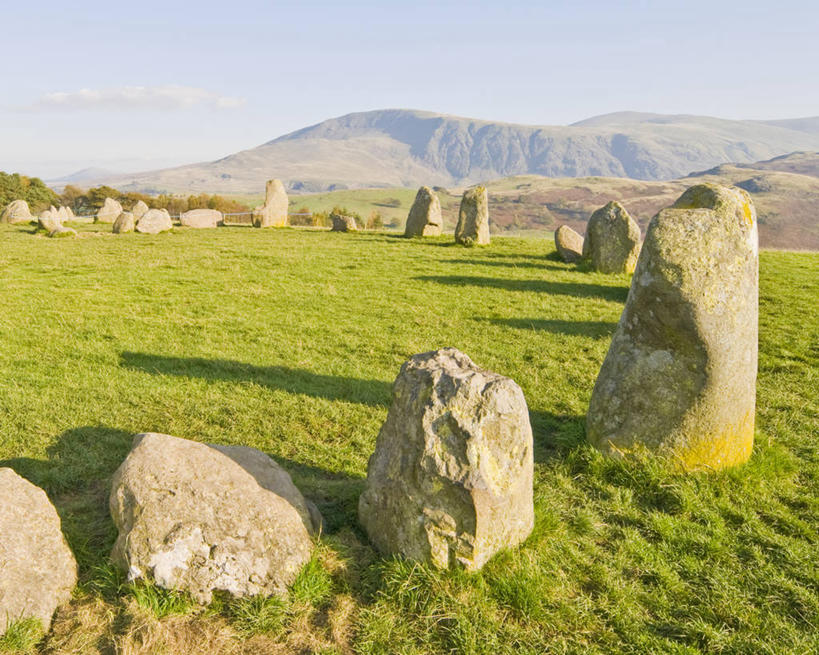 无人,横图,室外,旅游,美景,山脉,英国,景观,历史,草,天空,自然,景色,摄影,宁静,自然风光,坎布里亚,卡塞里格石圈,史前时代,彩图,旅行,过去