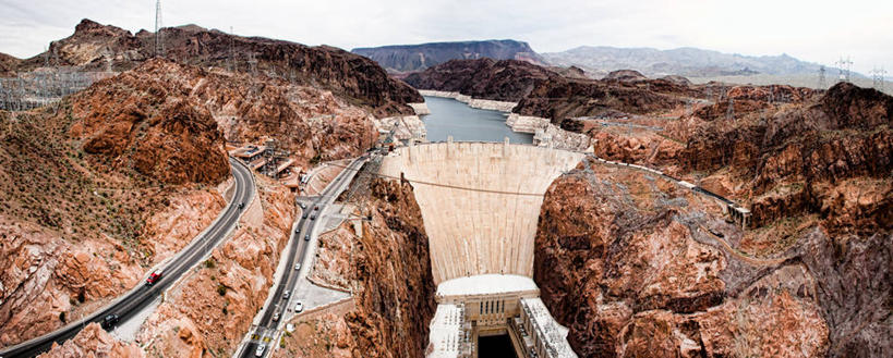 无人,横图,全景,室外,白天,河流,美国,地形,水坝,天空,自然,摄影,宁静,岩层,胡佛大坝,内华达州,水力发电,岩石,彩图