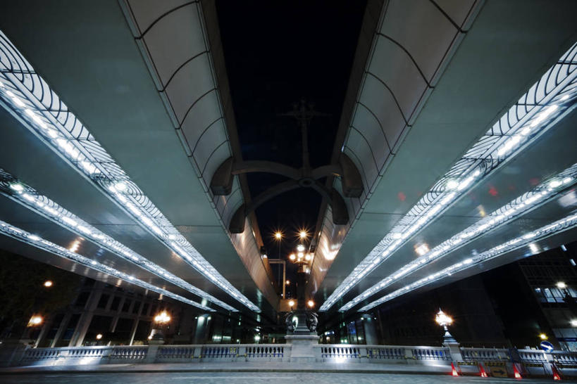 无人,横图,室外,夜晚,建筑,日本,桥,首都,中央区,联系,天空,运输,摄影,照亮,首都高速公路,彩图