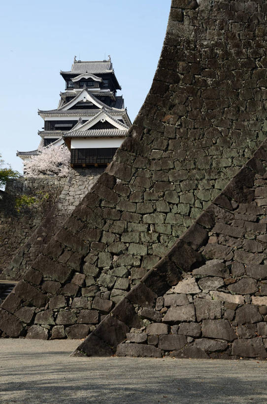 无人,竖图,室外,白天,建筑,日本,条纹,日本文化,城堡,历史,天空,摄影,熊本,彩图