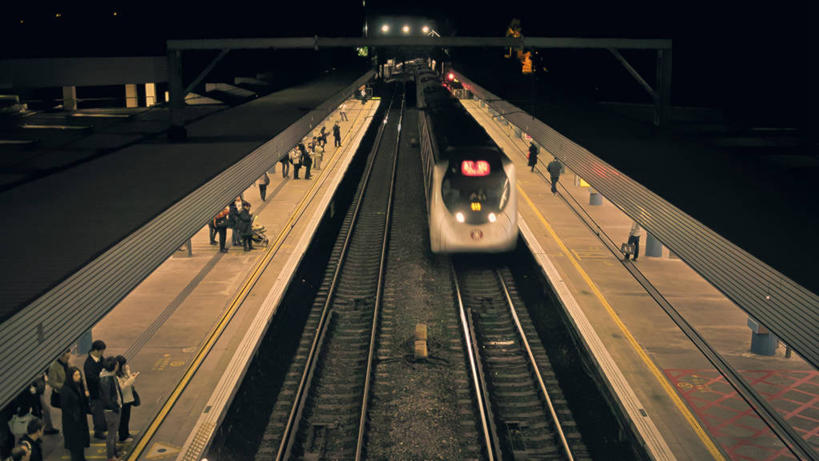 火车站,横图,室外,夜晚,路,铁路,车站,香港,轨道,站台,交通,铁轨,月台,运输,摄影,照亮,彩图,旅行,铁路车站,铁路站